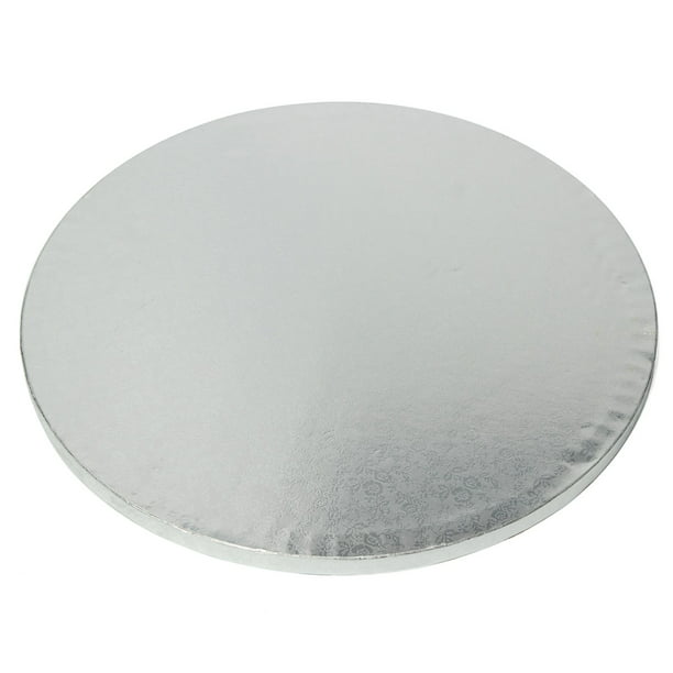 2 x  8" Inch Round Silver Cake Board 3mm DOUBLE THICK